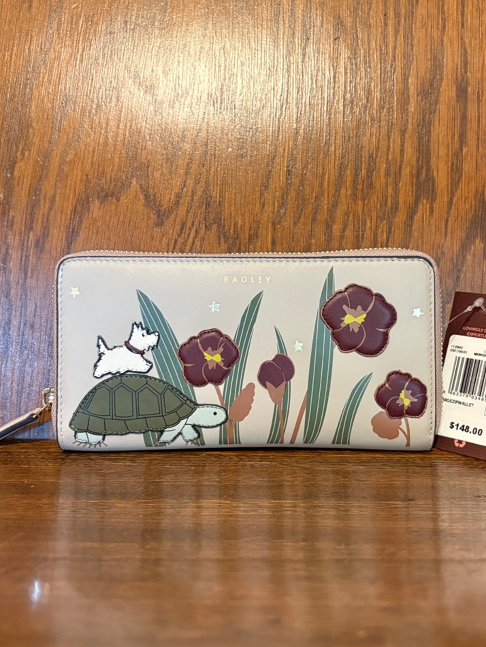 NWT-Radley London-Midnight Wanderer-
Large Zip Around Wallet-Porcini-$148